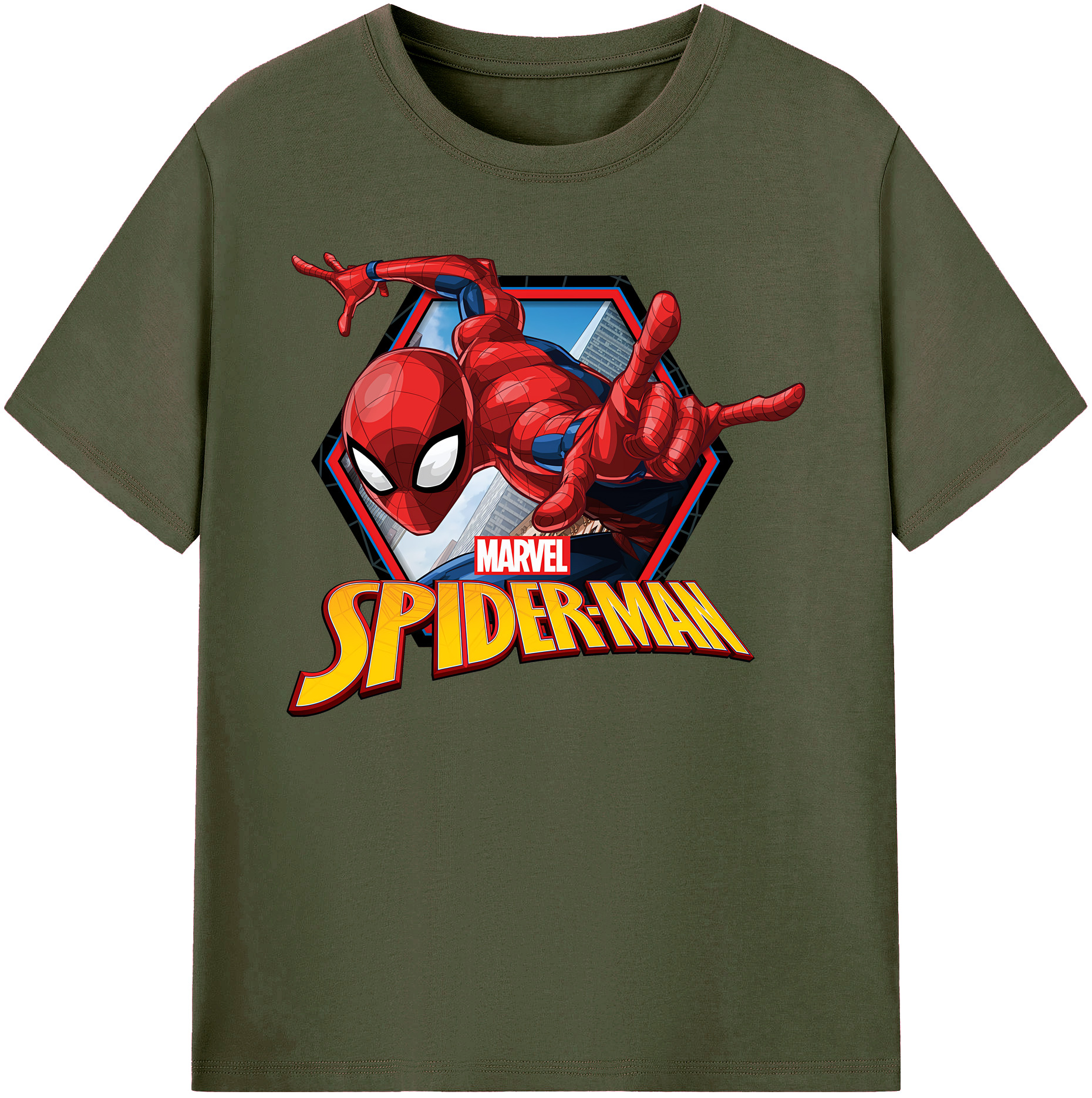 （画像用） Spider Man スパイダーマン 綿100％ メンズ半袖Tシャツ｜肌触りやわらか＆通気性